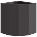 Vaso d'angolo Nero 30 x 30 x 35 cm Acciaio