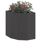 Vaso d'angolo Nero 30 x 30 x 35 cm Acciaio