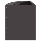 Vaso d'angolo Nero 30 x 30 x 35 cm Acciaio