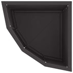 Vaso d'angolo Nero 30 x 30 x 35 cm Acciaio