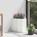 Vaso d'angolo Bianco 30 x 30 x 35 cm Acciaio