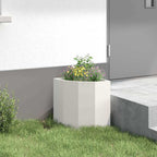 Vaso d'angolo Bianco 30 x 30 x 35 cm Acciaio