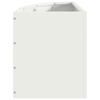 Vaso d'angolo Bianco 30 x 30 x 35 cm Acciaio