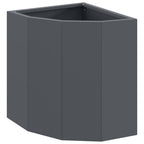 Vaso d'angolo Antracite 30 x 30 x 35 cm Acciaio