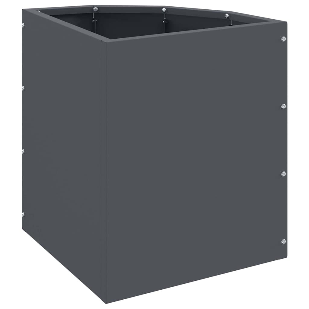 Vaso d'angolo Antracite 30 x 30 x 35 cm Acciaio