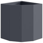 Vaso d'angolo Antracite 30 x 30 x 35 cm Acciaio
