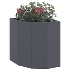 Vaso d'angolo Antracite 30 x 30 x 35 cm Acciaio