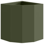 Vaso d'angolo Oliver verde 30 x 30 x 35 cm Acciaio
