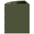 Vaso d'angolo Oliver verde 30 x 30 x 35 cm Acciaio