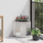 Vaso d'angolo Argento 30 x 30 x 35 cm Acciaio inossidabile