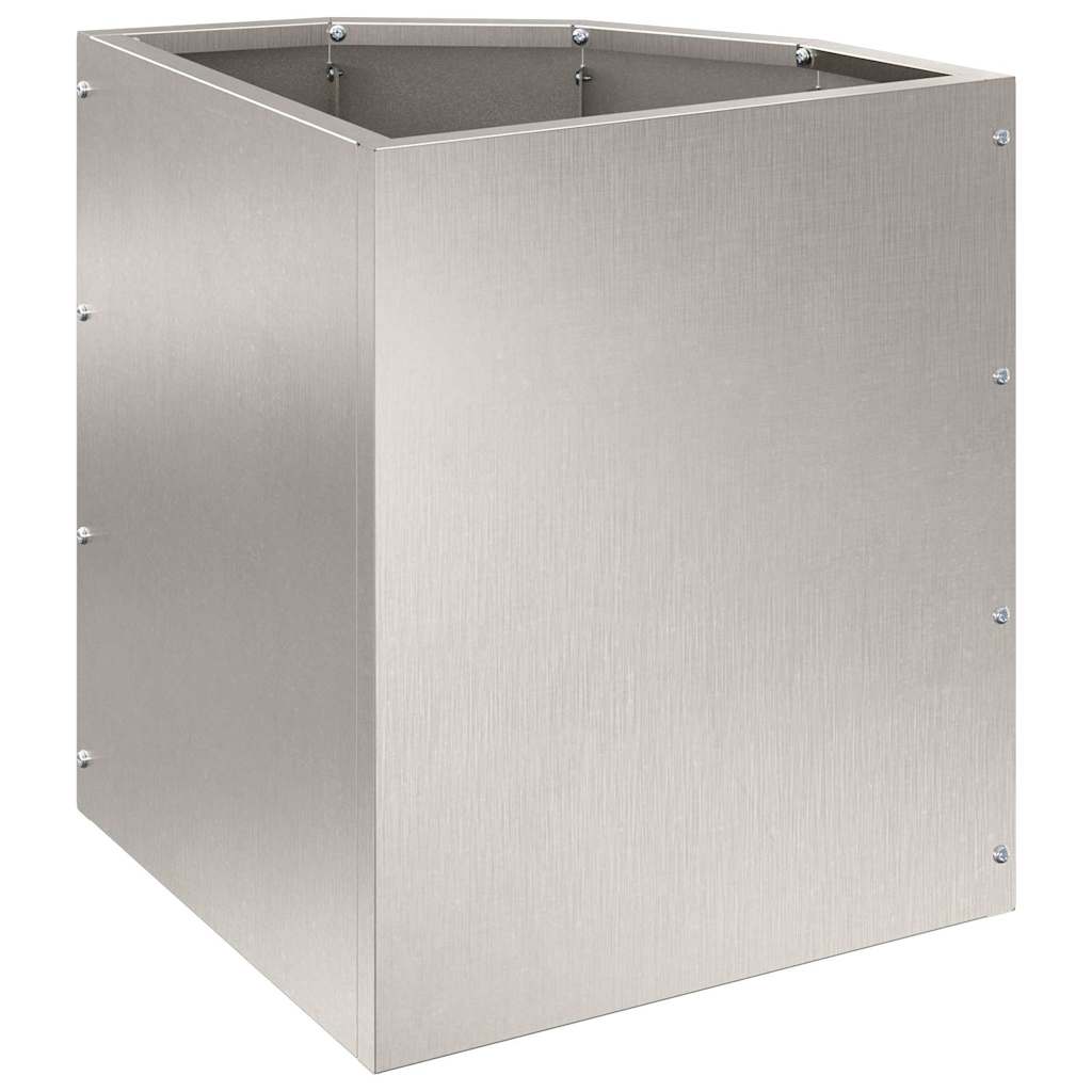 Vaso d'angolo Argento 30 x 30 x 35 cm Acciaio inossidabile
