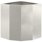Vaso d'angolo Argento 30 x 30 x 35 cm Acciaio inossidabile
