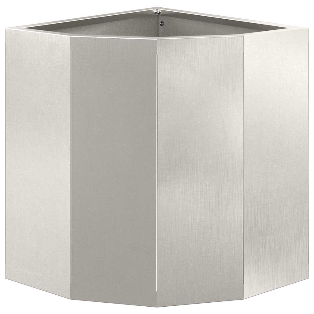 Vaso d'angolo Argento 30 x 30 x 35 cm Acciaio inossidabile