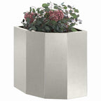 Vaso d'angolo Argento 30 x 30 x 35 cm Acciaio inossidabile