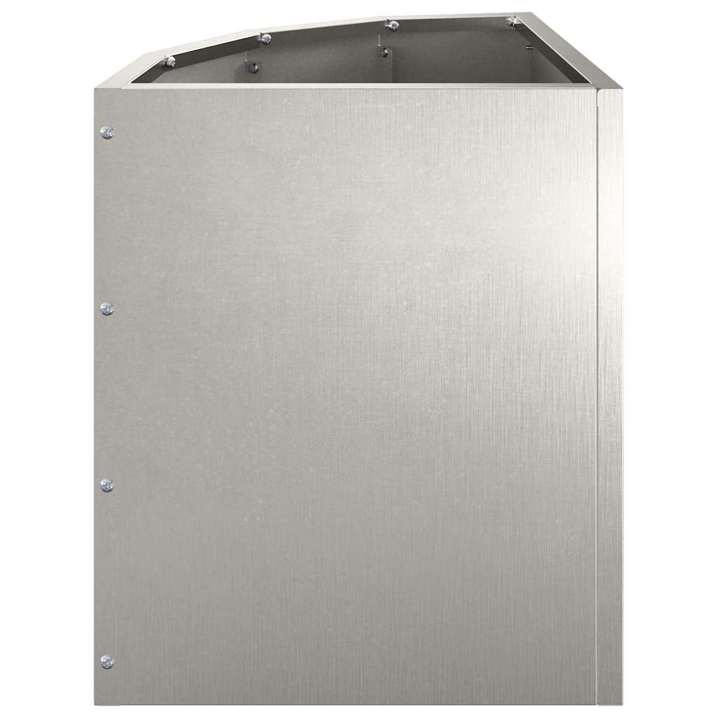 Vaso d'angolo Argento 30 x 30 x 35 cm Acciaio inossidabile