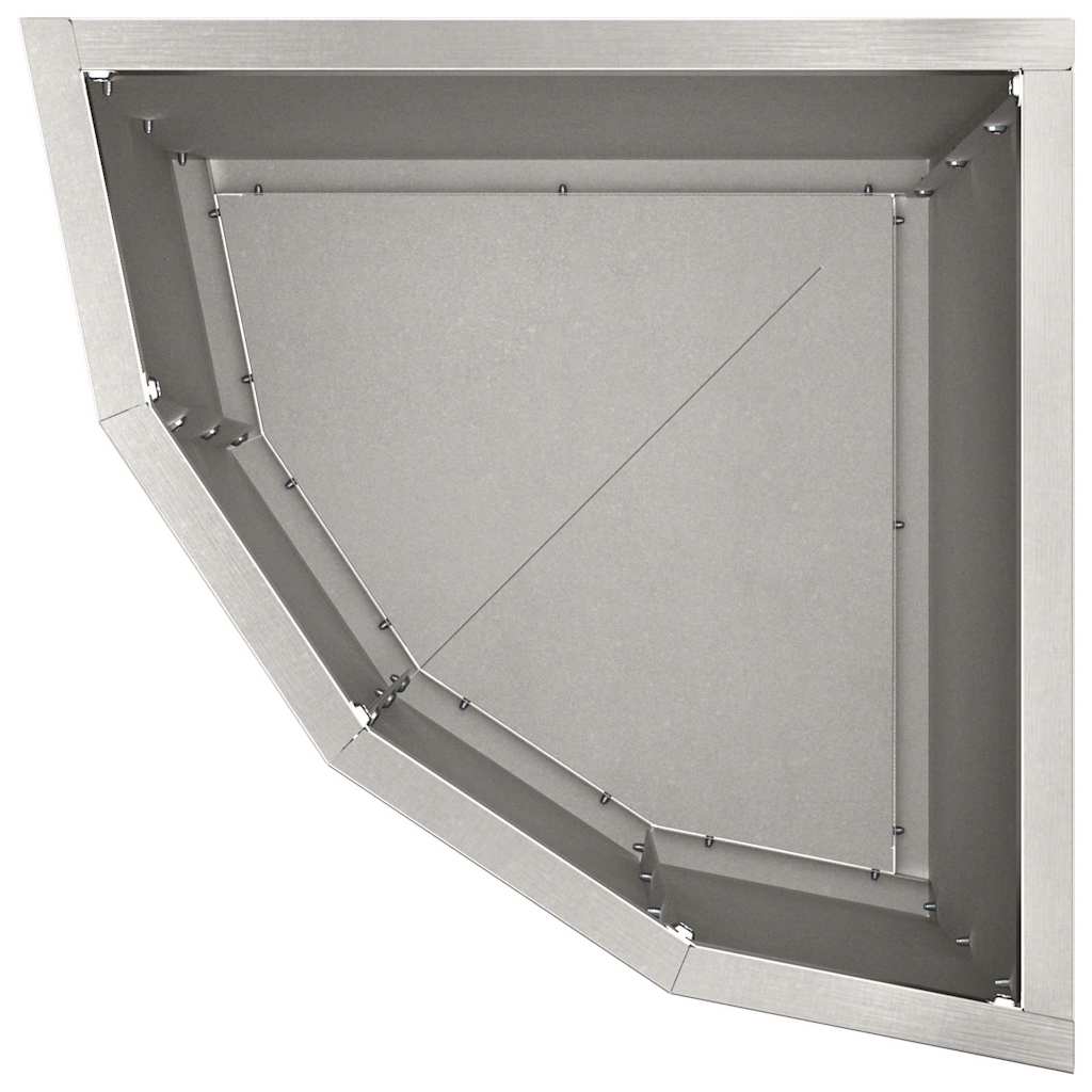 Vaso d'angolo Argento 30 x 30 x 35 cm Acciaio inossidabile