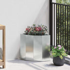 Vaso d'angolo Argento 30 x 30 x 35 cm Acciaio zincato