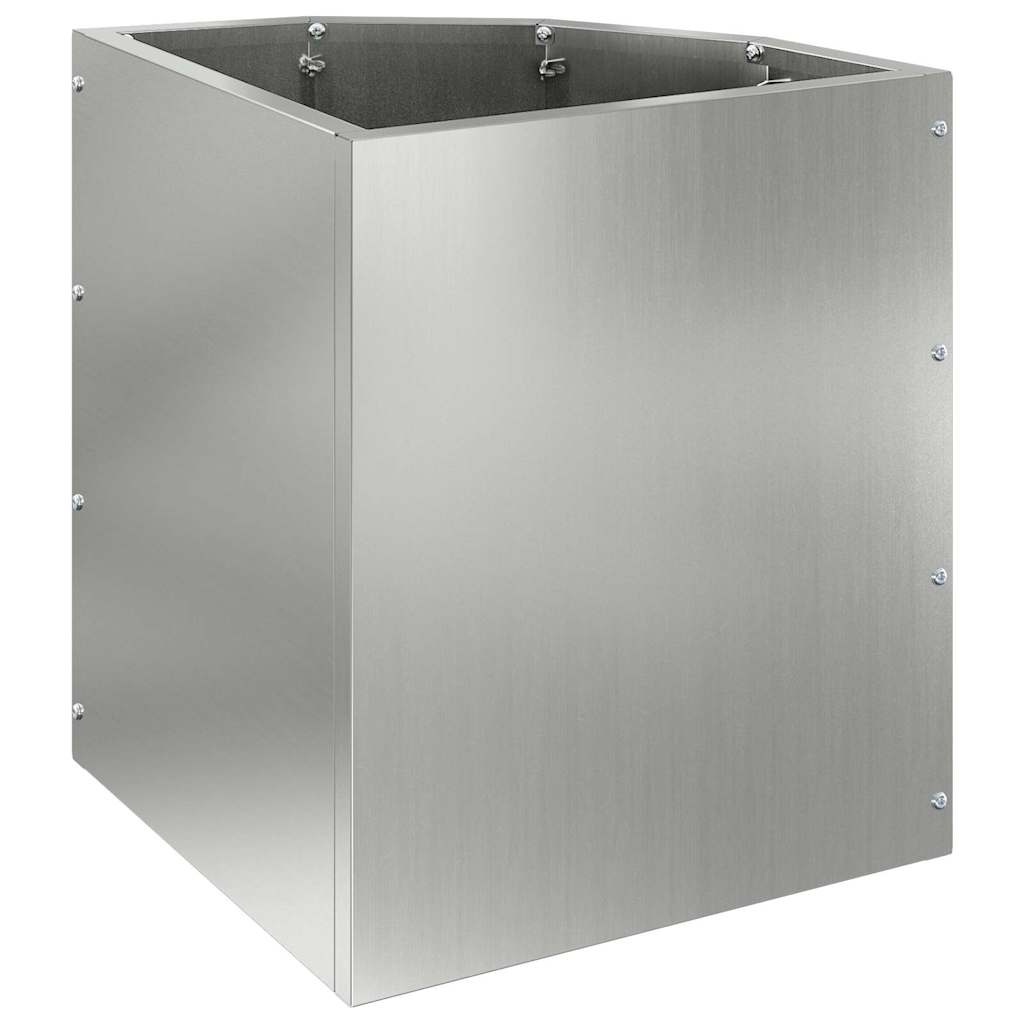 Vaso d'angolo Argento 30 x 30 x 35 cm Acciaio zincato
