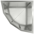 Vaso d'angolo Argento 30 x 30 x 35 cm Acciaio zincato
