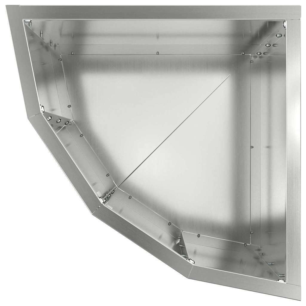 Vaso d'angolo Argento 30 x 30 x 35 cm Acciaio zincato