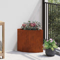 Vaso d'angolo Ruggine 30 x 30 x 35 cm acciaio corten