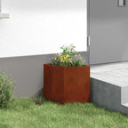 Vaso d'angolo Ruggine 30 x 30 x 35 cm acciaio corten