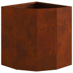 Vaso d'angolo Ruggine 30 x 30 x 35 cm acciaio corten