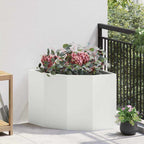 Vaso d'angolo Bianco 60 x 60 x 50 cm Acciaio