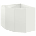 Vaso d'angolo Bianco 60 x 60 x 50 cm Acciaio