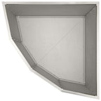 Vaso d'angolo Argento 60 x 60 x 50 cm Acciaio inossidabile