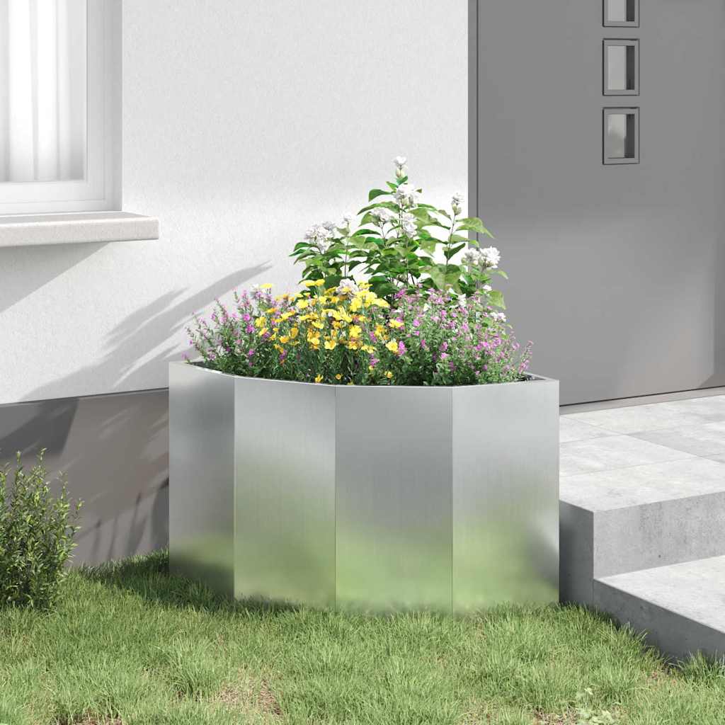 Vaso d'angolo Argento 60 x 60 x 50 cm Acciaio zincato