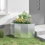 Vaso d'angolo Argento 60 x 60 x 50 cm Acciaio zincato