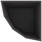 Vaso d'angolo Nero 45 x 45 x 50 cm Acciaio