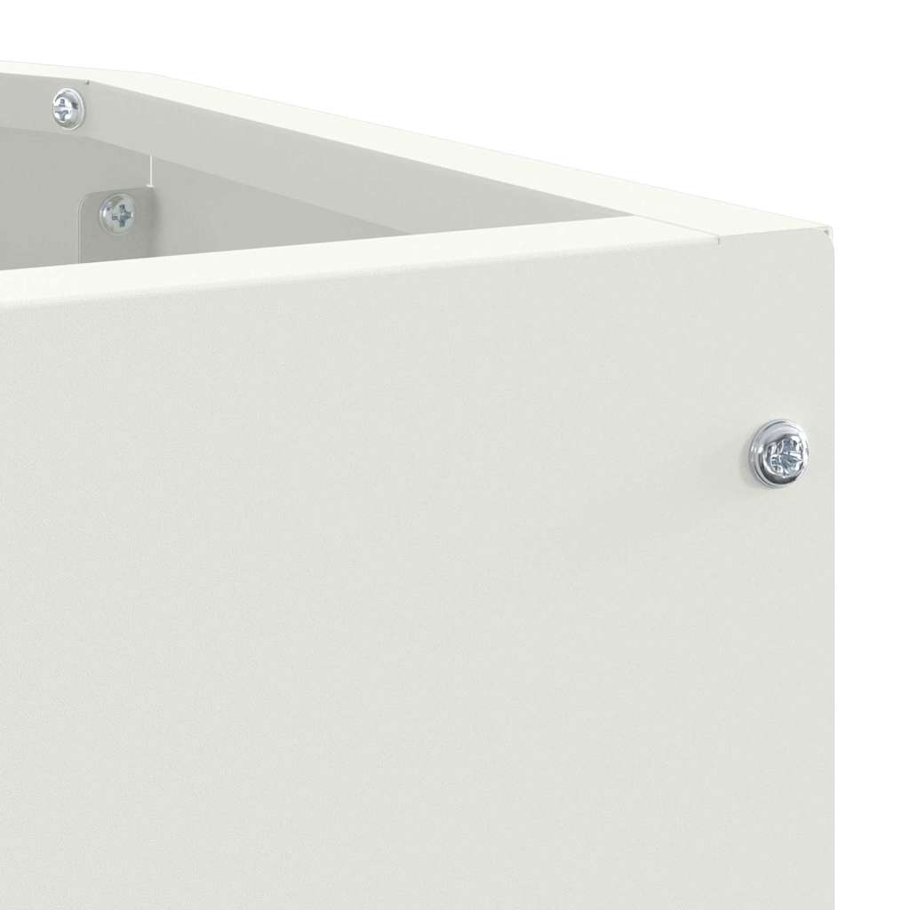 Vaso d'angolo Bianco 45 x 45 x 50 cm Acciaio