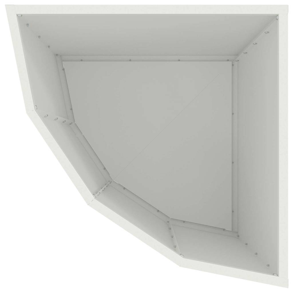 Vaso d'angolo Bianco 45 x 45 x 50 cm Acciaio