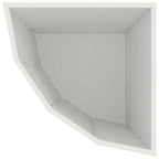 Vaso d'angolo Bianco 45 x 45 x 50 cm Acciaio
