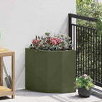 Vaso d'angolo Oliver verde 45 x 45 x 50 cm Acciaio