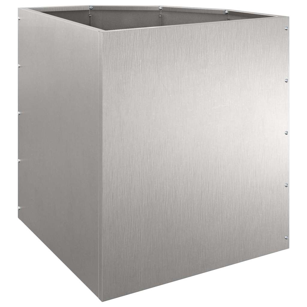 Vaso d'angolo Argento 45 x 45 x 50 cm Acciaio inossidabile