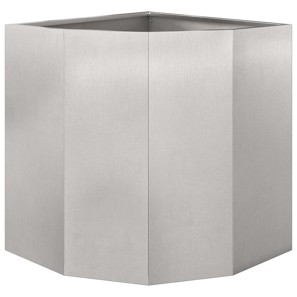 Vaso d'angolo Argento 45 x 45 x 50 cm Acciaio inossidabile