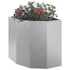 Vaso d'angolo Argento 45 x 45 x 50 cm Acciaio inossidabile