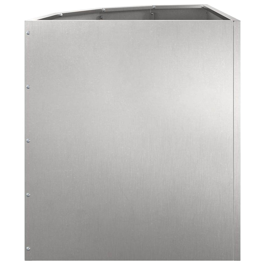 Vaso d'angolo Argento 45 x 45 x 50 cm Acciaio inossidabile