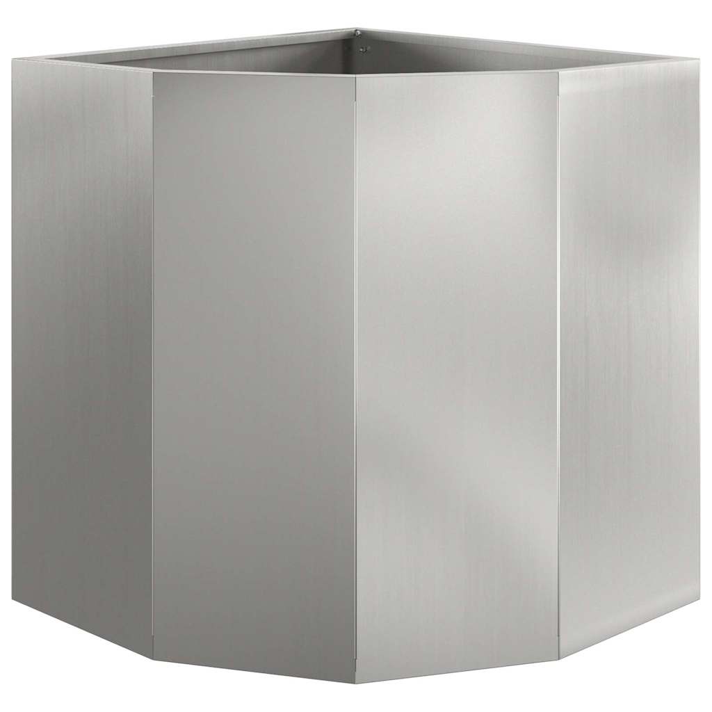 Vaso d'angolo Argento 45 x 45 x 50 cm Acciaio zincato