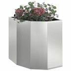 Vaso d'angolo Argento 45 x 45 x 50 cm Acciaio zincato