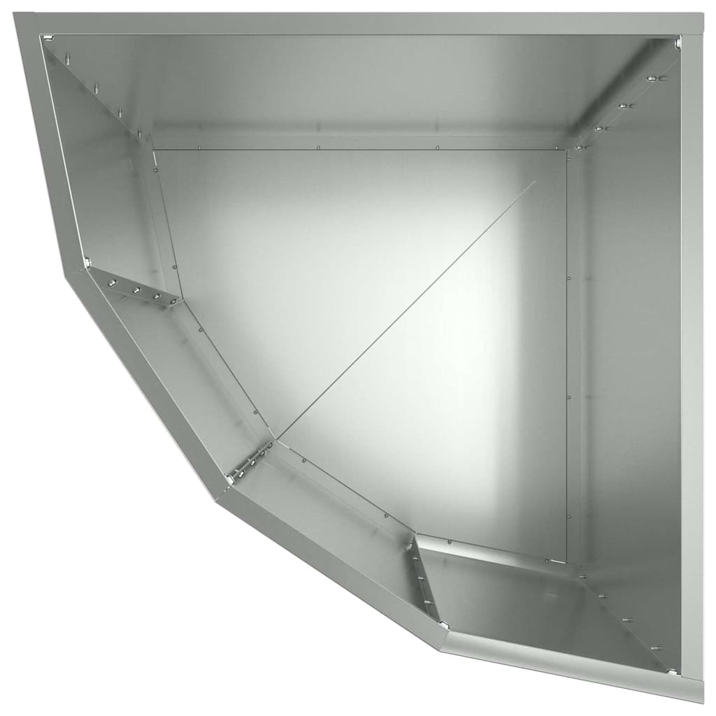 Vaso d'angolo Argento 45 x 45 x 50 cm Acciaio zincato