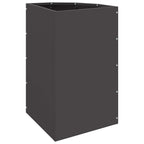 Vaso d'angolo Nero 30 x 30 x 50 cm Acciaio