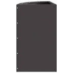 Vaso d'angolo Nero 30 x 30 x 50 cm Acciaio