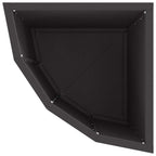 Vaso d'angolo Nero 30 x 30 x 50 cm Acciaio