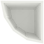 Vaso d'angolo Bianco 30 x 30 x 50 cm Acciaio