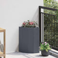 Vaso d'angolo Antracite 30 x 30 x 50 cm Acciaio