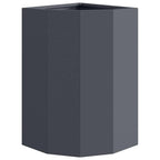 Vaso d'angolo Antracite 30 x 30 x 50 cm Acciaio